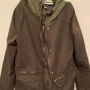 Olive Green Jacket With Gold Detailing